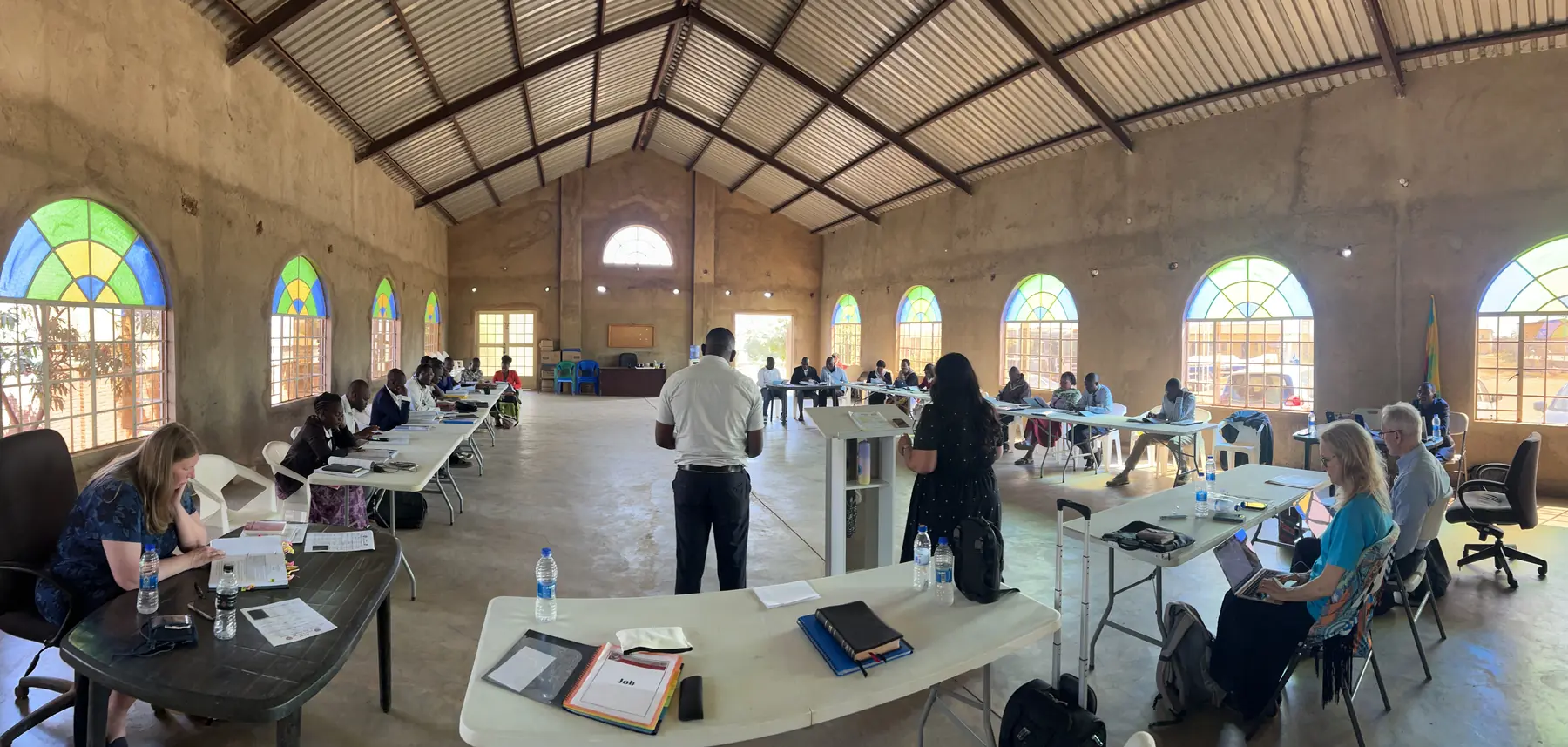 Pastors and leaders gathered in the GlobalROAR School Term 5 classroom