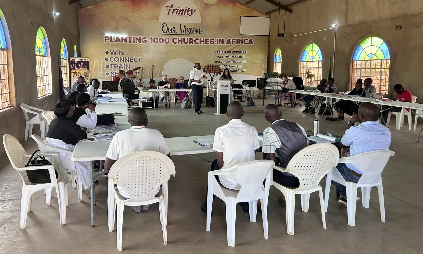 Monica teaching during GlobalROAR School Term 5 at Trinity Church International in Lilongwe, Malawi.