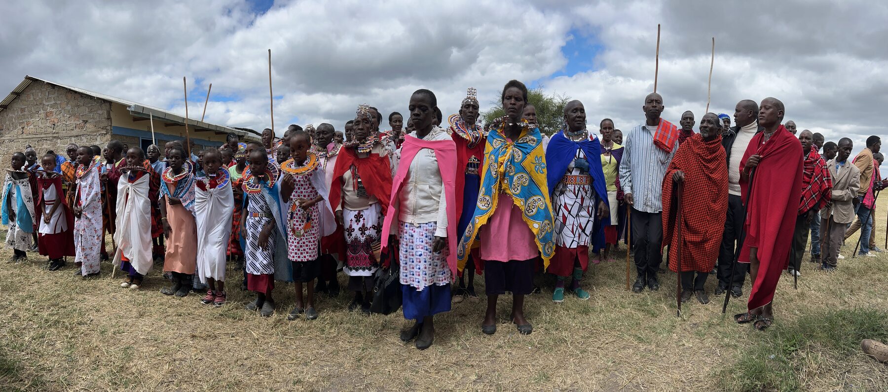Large community gathering during the Kenya 2024 mission