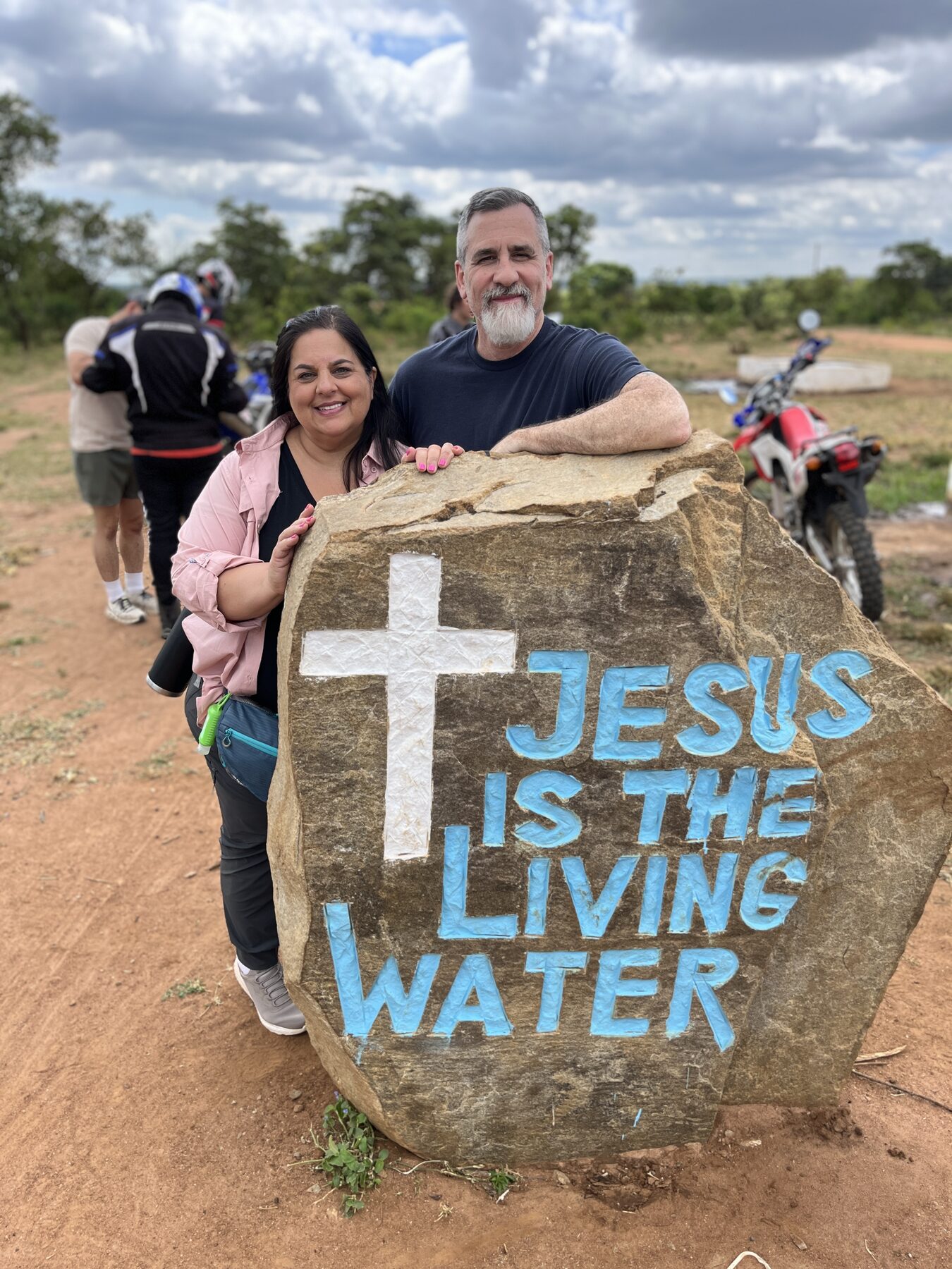 Community members receiving fresh water during the Kenya mission