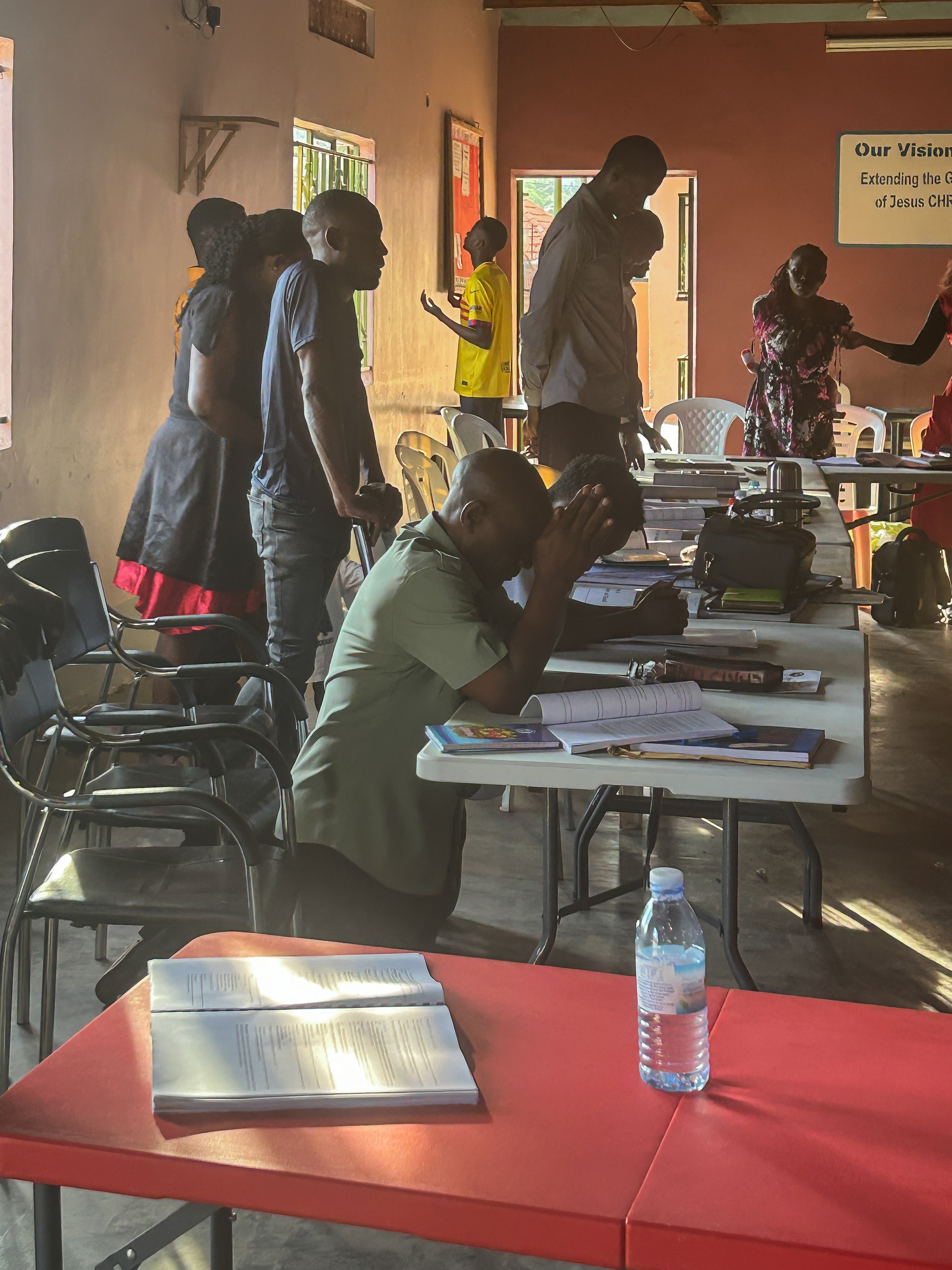 Praying in Uganda